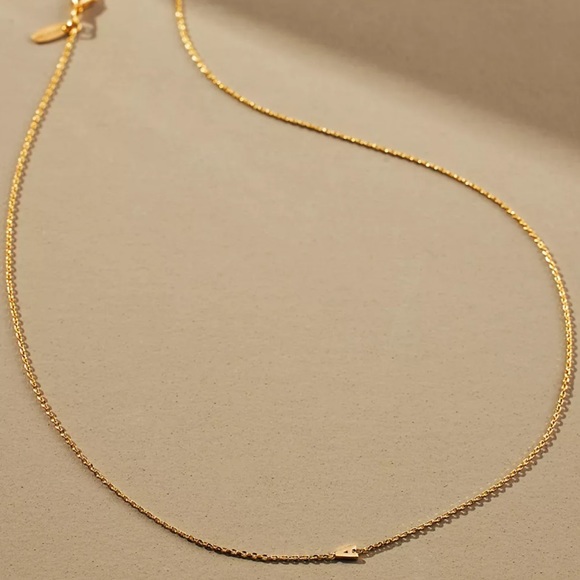 sale | anthropologie | gold monogram “A” chain necklace - Picture 2 of 7